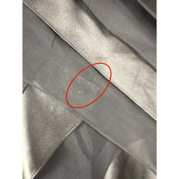 Tadashi Shoji Size 8 Silk V Neck Knee Length Sheath Dress Black Sleeveless Zip - Picture 2 of 11